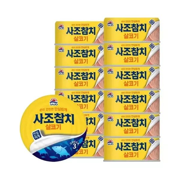 상품 이미지: [내일도착]사조 안심따개 살코기참치100g*12개