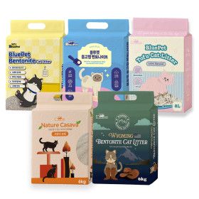 상품 이미지: 먼지없는 고양이모래 최고급 벤토나이트 무향 18kg /두부모래 / 벤토카사바혼합 / 와이오밍모래 / 카사바