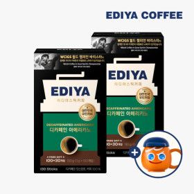 상품 이미지: 이디야 디카페인 아메리카노 130T x 2개 + 귀여운 쿠키런 머그컵