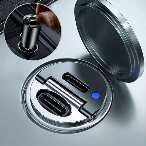 상품 이미지: 매립형130W 차량용 초고속 시거잭 충전기 USB C타입 PD QC