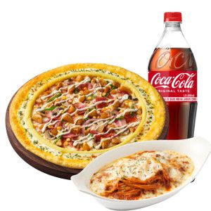상품 이미지: (피자헛) 베이컨포테이토 리치골드 L+리치치즈파스타+콜라 1.25L