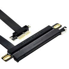 상품 이미지: 컴스 PCI Express 연장 아답터 1x to 16x PCI-E 3.0 플랫형 꺾임 18cm TB572, 1개