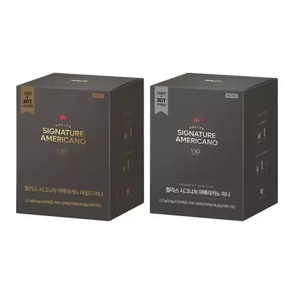 상품 이미지: 할리스 시그니처 아메리카노 다크 미니, 130개입, 1개 + 마일드 미니, 130개입, 1개