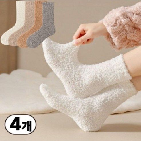 상품 이미지: 일상up 털빠짐 없이 편안한 무조임 기모 임산부 여성 수면양말 4종