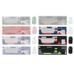 상품 이미지: 지클릭커 오피스프로 WMK90 사일런스 M RGB 무소음 방수 무선 블루투스 108  키보드 마우스 세트