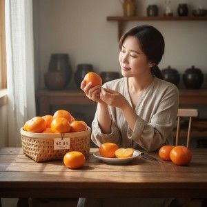 상품 이미지: 씨없는 대봉감 제철과일 가정용 달콤한 아이스 홍시 연시