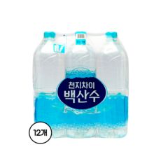 상품 이미지: 백산수 무라벨, 2L, 12개