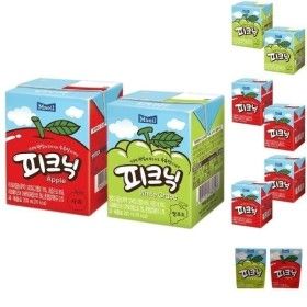 상품 이미지: 매일 피크닉 사과 200mlx24팩 + 청포도 200mlx24팩/어린이/음료/세트/팩음료수/팩주스/과채/음료수/팩쥬스