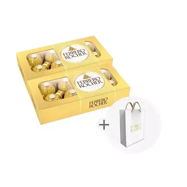 상품 이미지: 페레로로쉐 초콜렛 T8 사각, 2개 + 증정(쇼핑백, 1개)