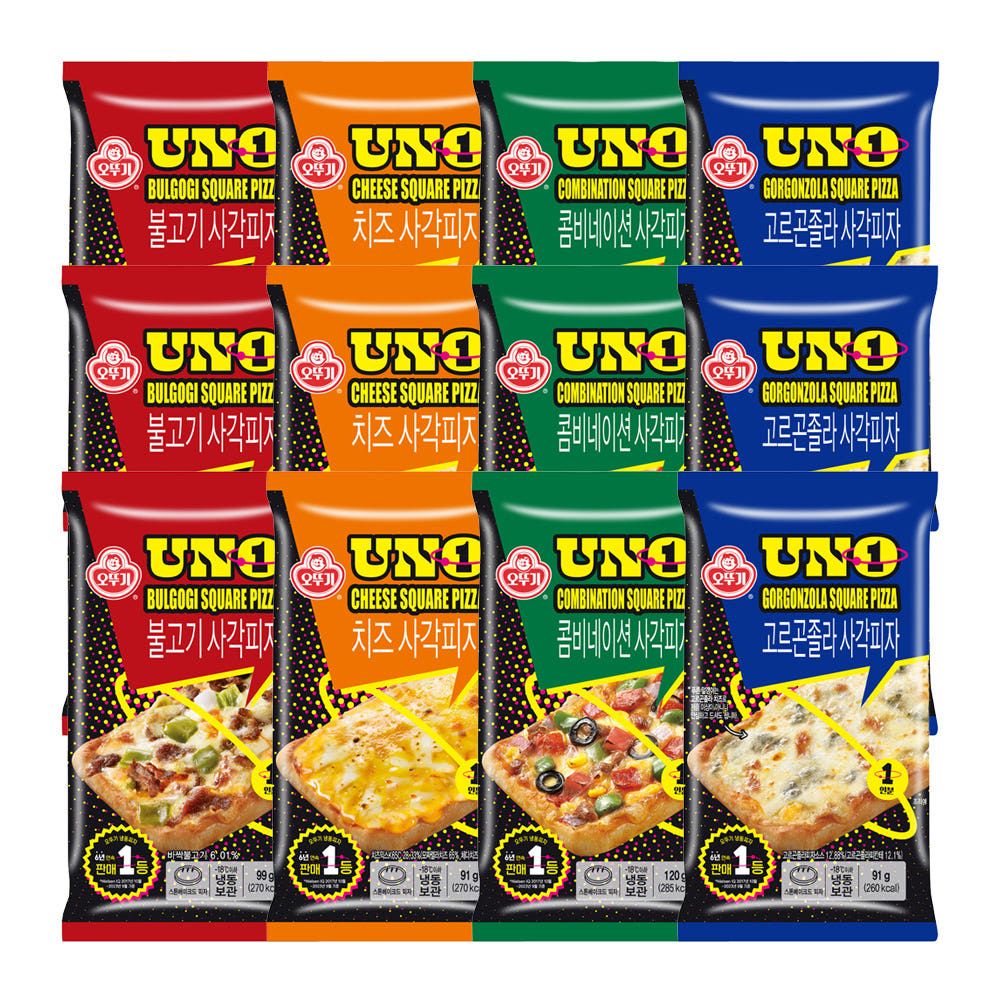 상품 이미지: 오뚜기 UNO 사각피자 콤비네이션 3개+치즈 3개+불고기