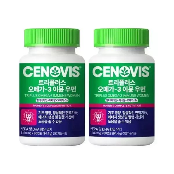 상품 이미지: 세노비스 트리플러스 멀티비타민 오메가3 이뮨 여성 80캡슐, 2개