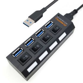 상품 이미지: MT-HU30 4포트 USB3..0 유전원 고속 USB허브 개별스위치 노트북 컴퓨터 PC 젠더 포트 확장 어댑터 HUB 추천