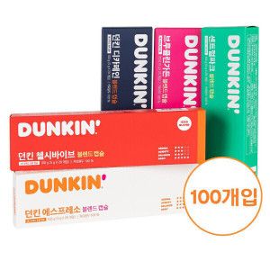 상품 이미지: 던킨 네스프레소 호환용 캡슐커피 4종 100개입 골라담기 (에스프레소/센트럴파크/디카페인 등)