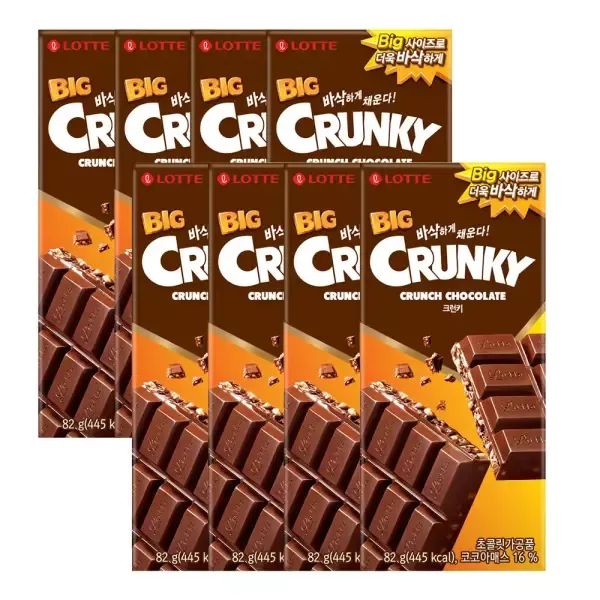 상품 이미지: 롯데웰푸드 빅크런키, 82g, 8개