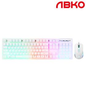 상품 이미지: 앱코 KM400 게이밍 키보드 마우스 세트 화이트 ㅡ