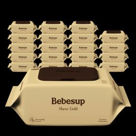 상품 이미지: 베베숲 시어골드 70매 캡 20팩 75gsm 고평량 아기물티슈