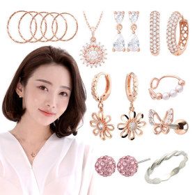 상품 이미지: (15%쿠폰) 라울스톤  봄 맞이 14K 실버 패션 귀걸이 반지 목걸이 팔찌 주얼리 100종 (무배)