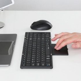 상품 이미지: 휴대용 접이식 블루투스 무선 키보드 터치패드 숫자키 포함