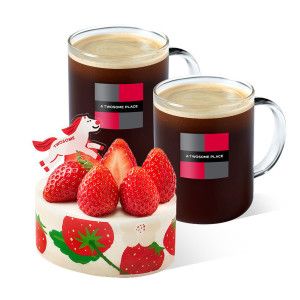 상품 이미지: (투썸플레이스) 생딸기 듬뿍 우유 생크림 (쁘띠) + 아메리카노R 2잔