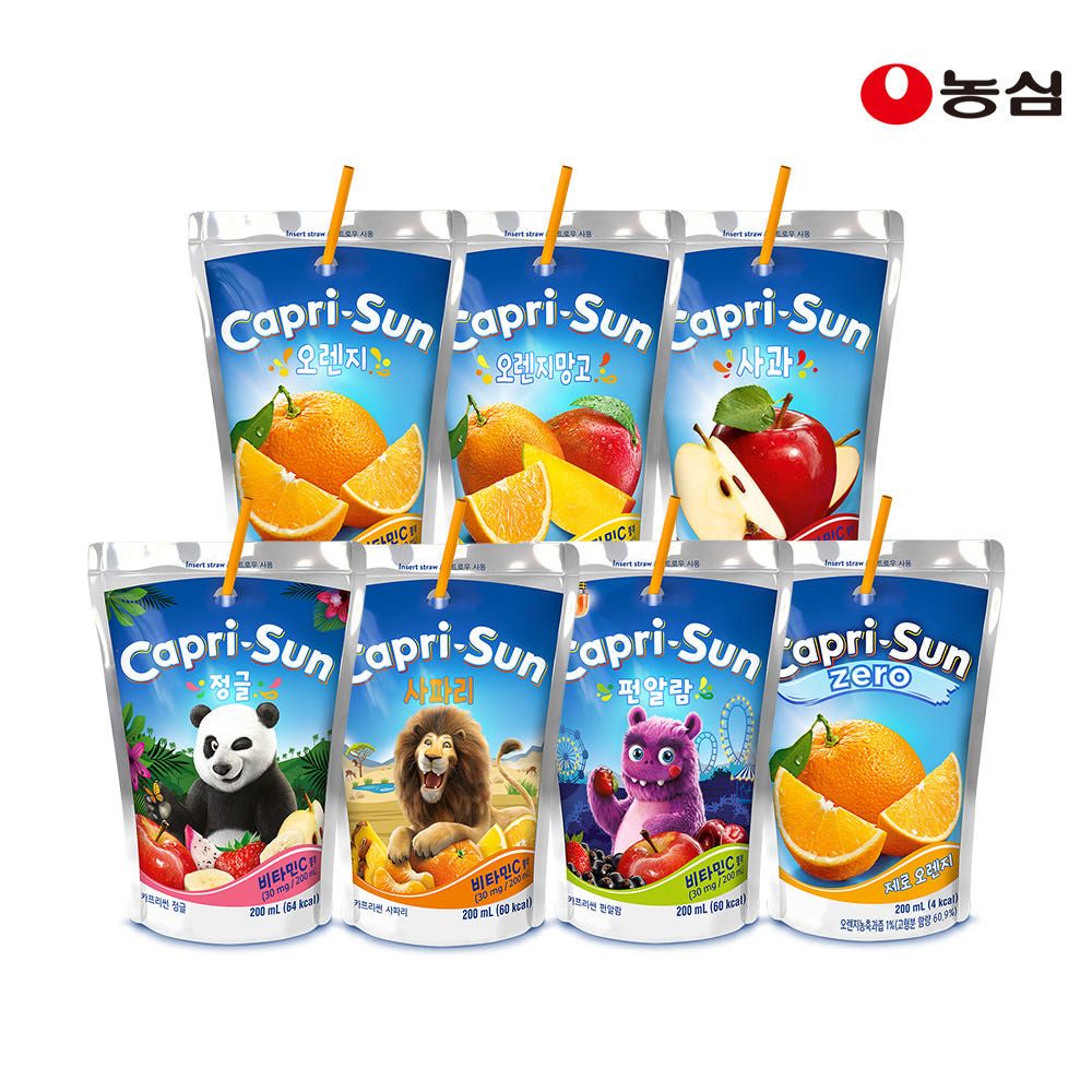 상품 이미지: 농심 카프리썬 200ML X 40팩 / 제로오렌지 오렌망고