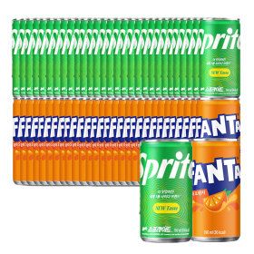 상품 이미지: 환타 오렌지+스프라이트 190ml 60캔 (각 30캔)