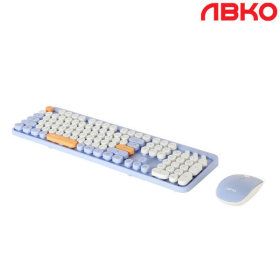상품 이미지: 앱코 WKM01 무선 키보드 마우스 세트 (블루)