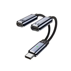 상품 이미지: USB C to C 타입 이어폰 PD 100W 고속 충전 듀얼 젠더