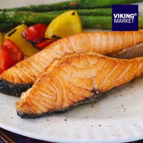 상품 이미지: (신선집중) 바이킹마켓 연어스테이크 1kg 대용량 벌크 (100g X 10팩 ) 페로제도