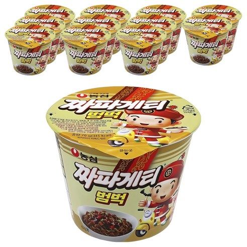 상품 이미지: 농심 짜파게티 범벅 미니 컵라면 70g, 12개