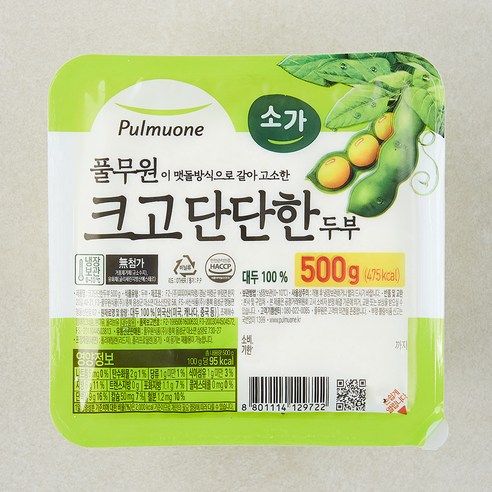 상품 이미지: 풀무원 크고 단단한 두부, 500g, 1개