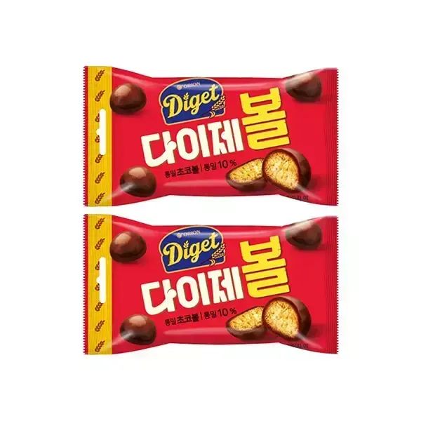 상품 이미지: 오리온 다이제볼 42g, 8입, 2개(총 16입)