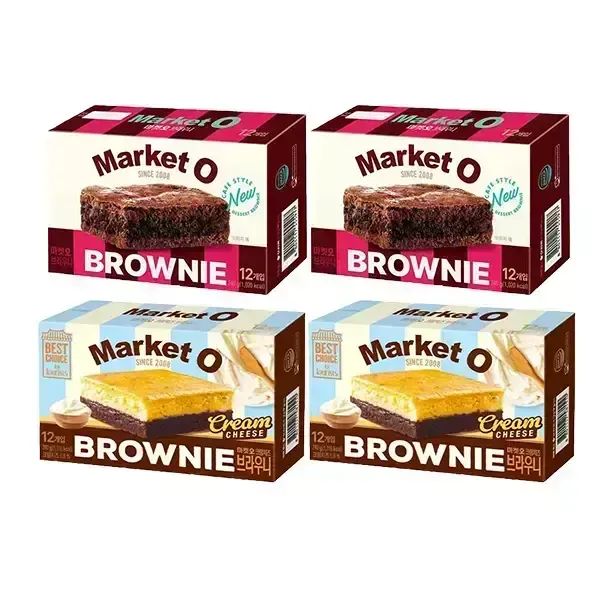 상품 이미지: 마켓오 리얼브라우니, 20g, 12입, 2개 + 크림치즈 브라우니 12입,2개