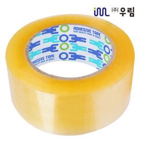 상품 이미지: 투명 박스테이프 80M 50개 OPP 포장 테이프 황색 대용량 택배 포장용 재구매 높은 우림테이프 더블경포장