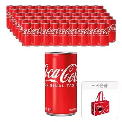 상품 이미지: [코카콜라] 코카콜라 190ml, 60개 + 증정 (타포린백, 주문시 100% 증정)