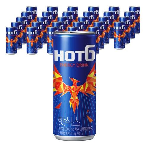 상품 이미지: 핫식스 오리지널 에너지음료, 250ml, 30개