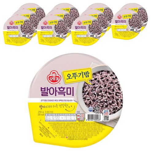 상품 이미지: 오뚜기 발아흑미 즉석잡곡밥, 210g, 12개