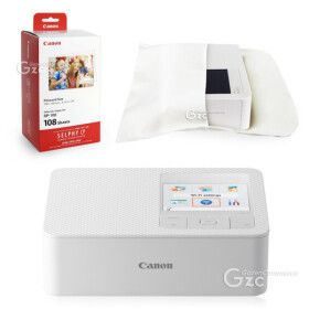 상품 이미지: 정품 포토프린터 셀피 CP1500화이트 + 108매 인화지 + 가젠파우치(포켓형)