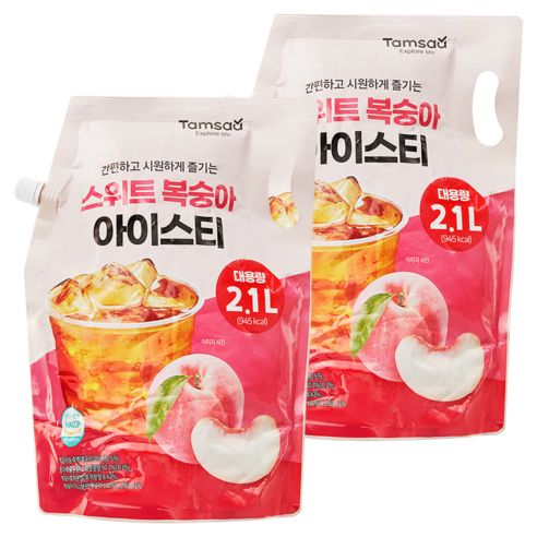 상품 이미지: 탐사 스위트 복숭아 아이스티, 2.1L, 2개