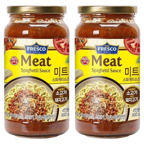 상품 이미지: 오뚜기프레스코 미트 스파게티소스, 600g, 2개
