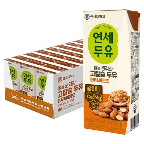 상품 이미지: 연세두유 뼈를 생각한 고칼슘 호두 앤 아몬드, 190ml, 24개