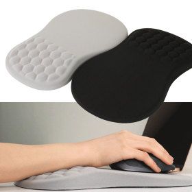 상품 이미지: 손목보호 인체공학 편안한 마우스패드 3D 메모리폼 쿠션패드