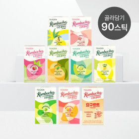 상품 이미지: 티젠 콤부차 10스틱 X9박스 BEST맛 골라담기 /총 90스틱 당0g 저칼로리