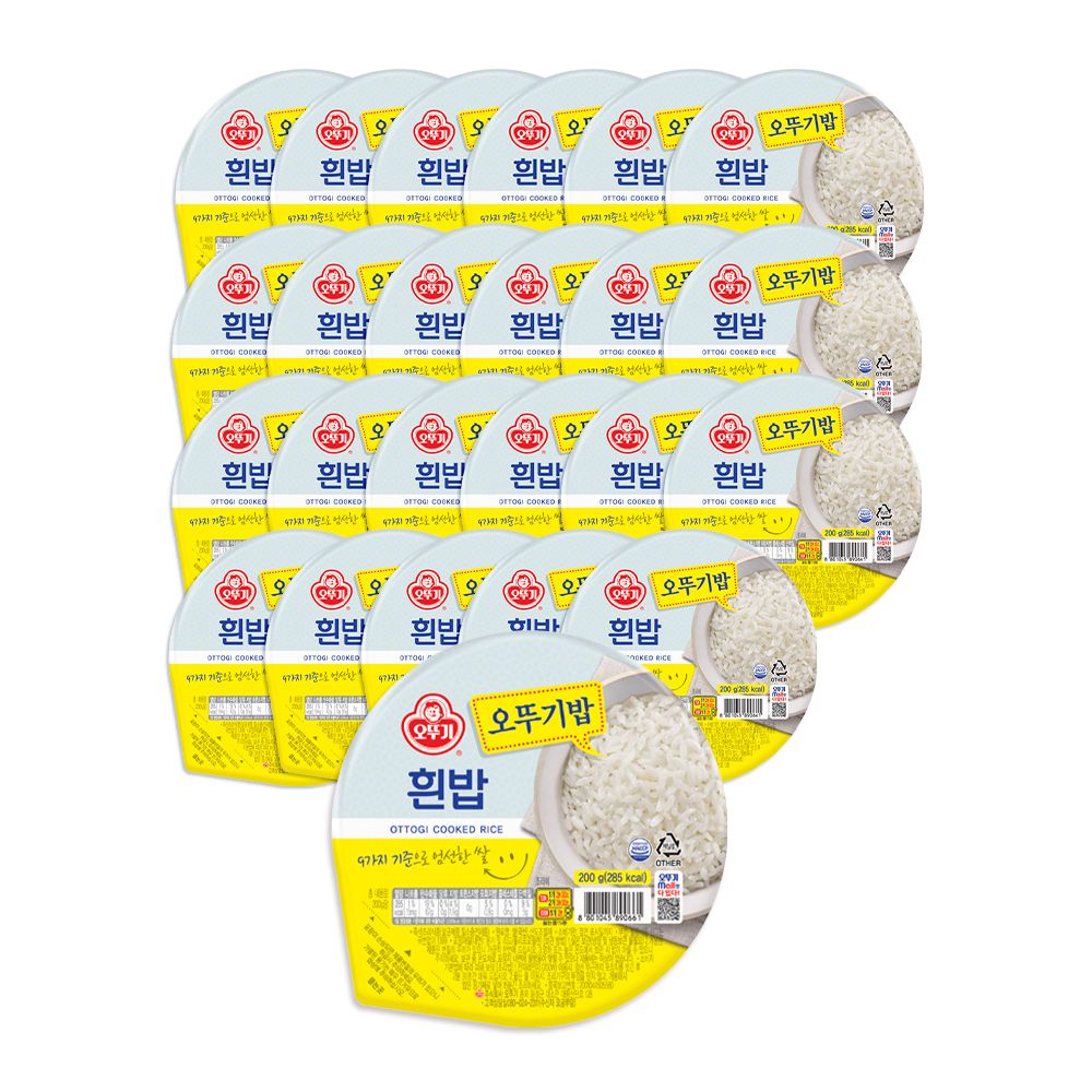 상품 이미지: [소비기한 08월 05일까지]  오뚜기 맛있는 오뚜기밥 흰밥 200g, 24개