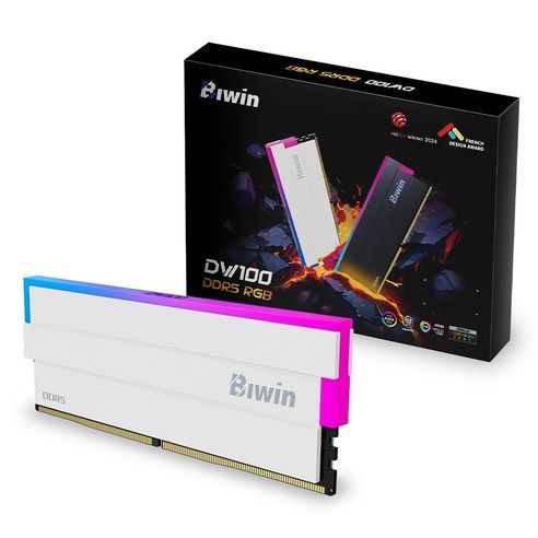 상품 이미지: [공식수입사] Biwin DDR5-6000 CL30 DW100 RGB 화이트 패키지 (64GB(32Gx2)) 코잇