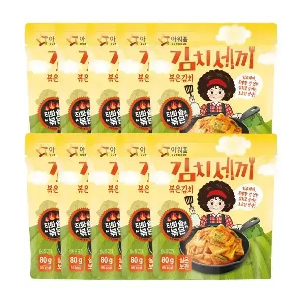 상품 이미지: [내일도착] 아워홈 김치세끼 볶은김치 80g x 10개