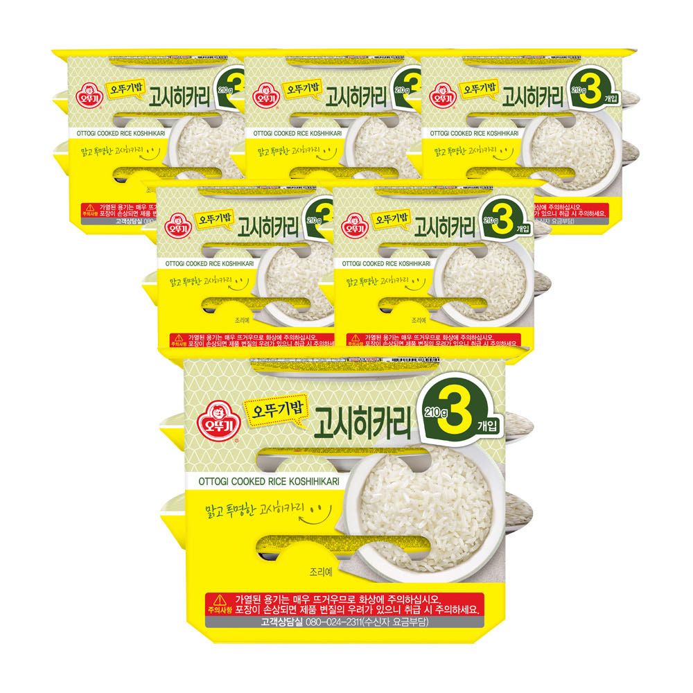 상품 이미지: [슈퍼적립] 오뚜기 오뚜기밥 고시히카리 210g, 18개