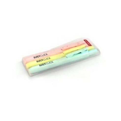상품 이미지: 저스트클릭 마일드 형광펜S 3종 세트, 옐로우 + 핑크 + 민트, 1세트