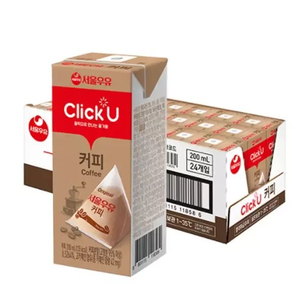 상품 이미지: 서울우유 클릭유 커피 우유 200ml x 24개