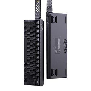 상품 이미지: 독거미 AULA MINI 60HE 무광 표준버전 무선 게이밍 기계식 키보드 3000mAh 풍운자석축 블랙