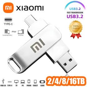 상품 이미지: 대용량usb Xiaomi 2TB 1TB USB 플래시 드라이브 3.2 C Pendrive 메모리 스틱 128GB 펜 OTG PC 전화 스토리